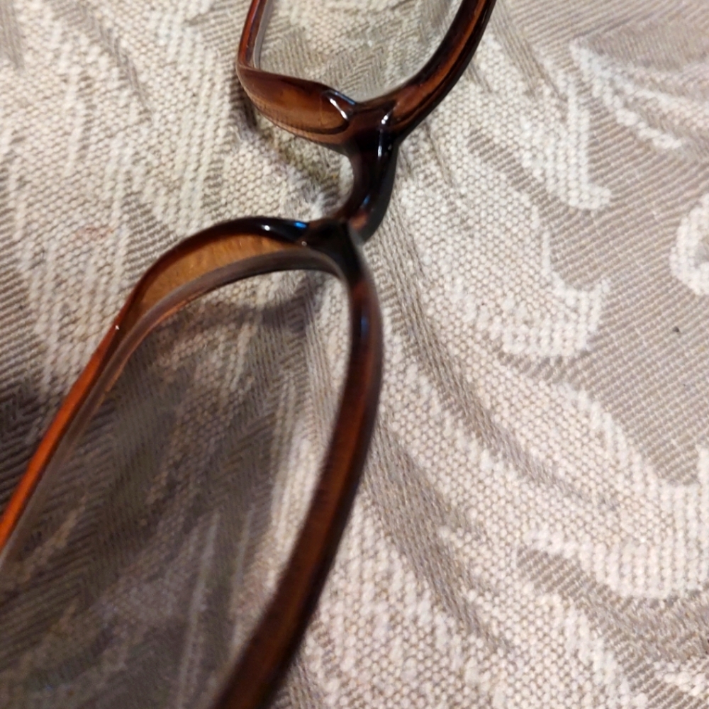 👓🤎👓 Fab Vintage 90's Cinnamon Brown Prescription Eyeglasses - Picture 4 of 13